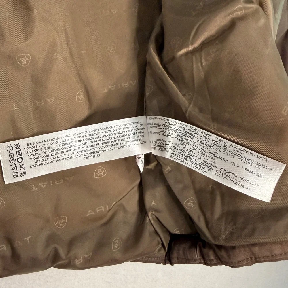 Ariat Grizzly 2.0 Canvas Vest Mens XL Brown Workwear Insulated Concealed Carry - Picture 9 of 14